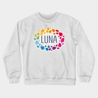 Luna name with colorful leaves Crewneck Sweatshirt